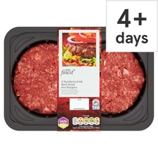 Tesco Finest Ni Beef Steak Burgers 340G