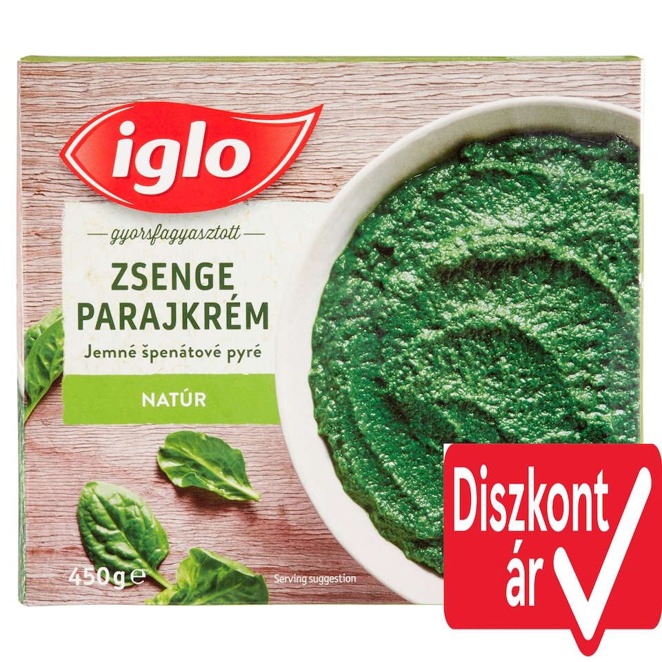Iglo Quick-Frozen Unflavoured Fresh Spinach Cream 450 g