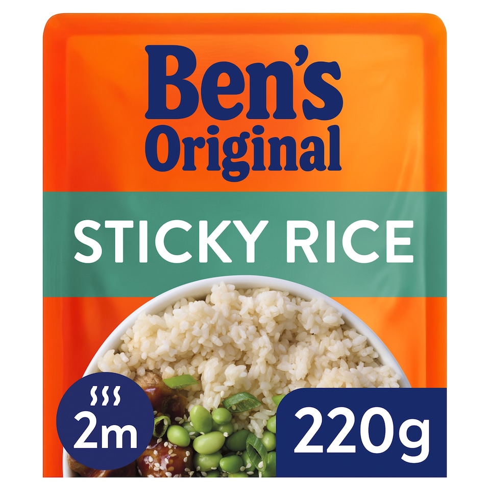 image 1 of Bens Original Sticky Rice Microwave Rice 220g 