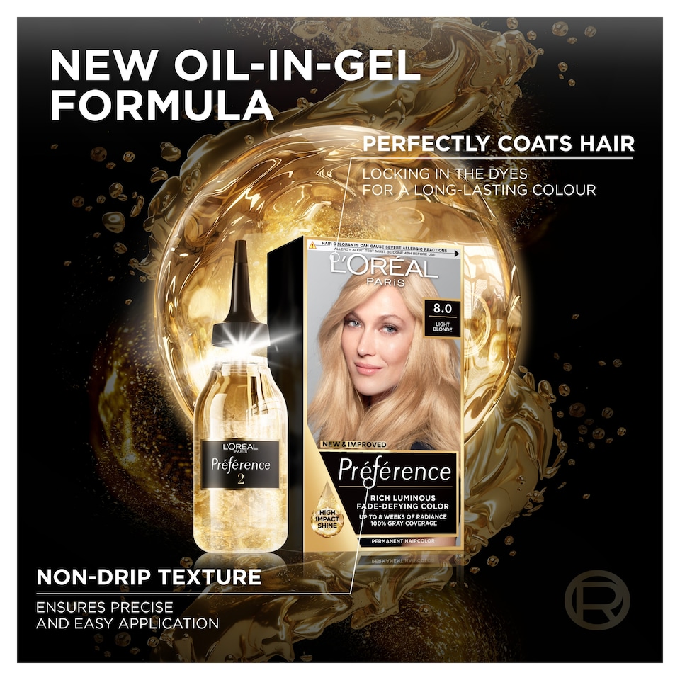 image 1 of L'Oreal Paris Preference 8 California Light Blonde Permanent Hair Dye