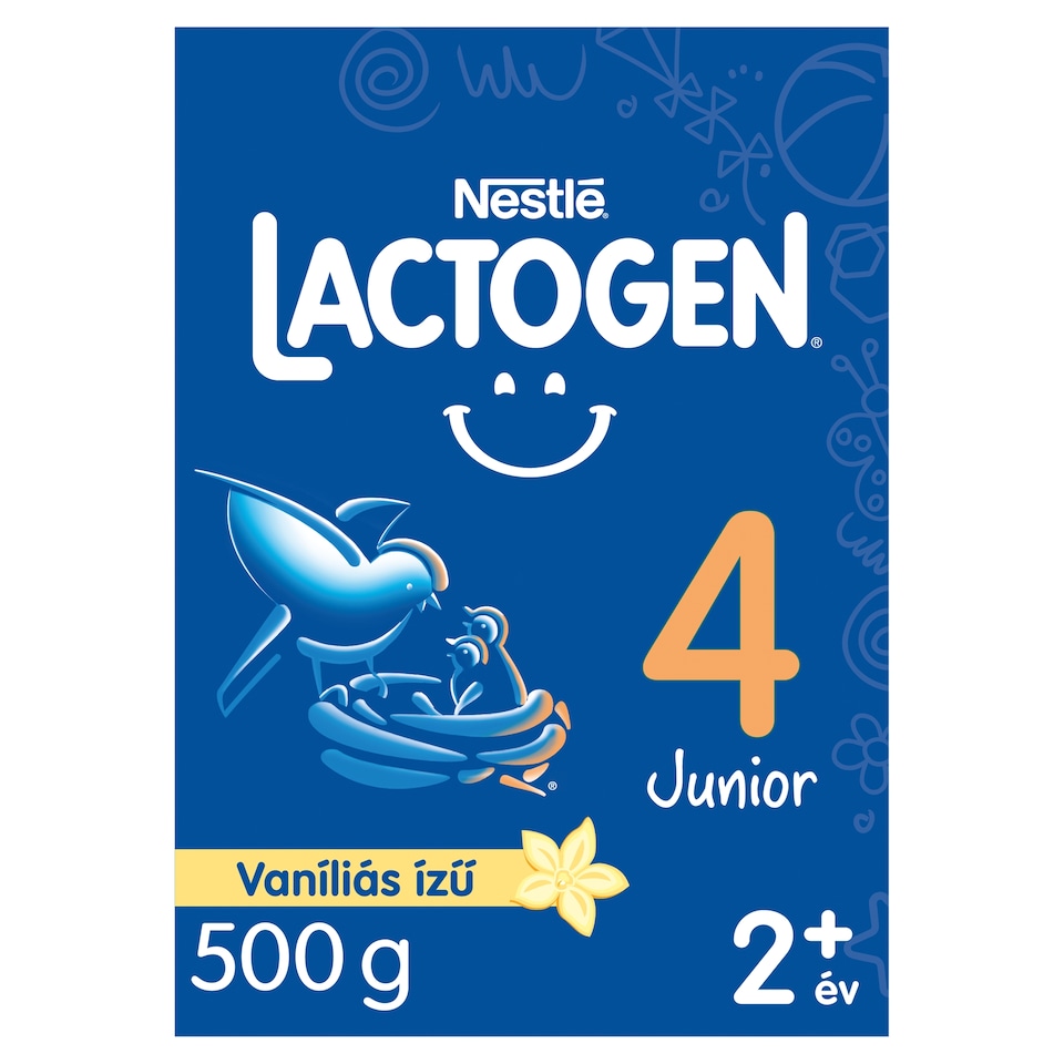 Lactogen 4 Junior Vaníliás ízű Tejalapú italpor vitaminokkal és ásványi anyagokkal 2 év+ 500 g 1. kép