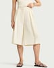 image 2 of The F&F Edit Lyocell Rich Striped Co-ord Culottes in Ecru
