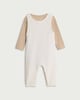 image 2 of F&F Baby 2-Piece Knitted Teddy Bear Dungaree and Bodysuit Set in White