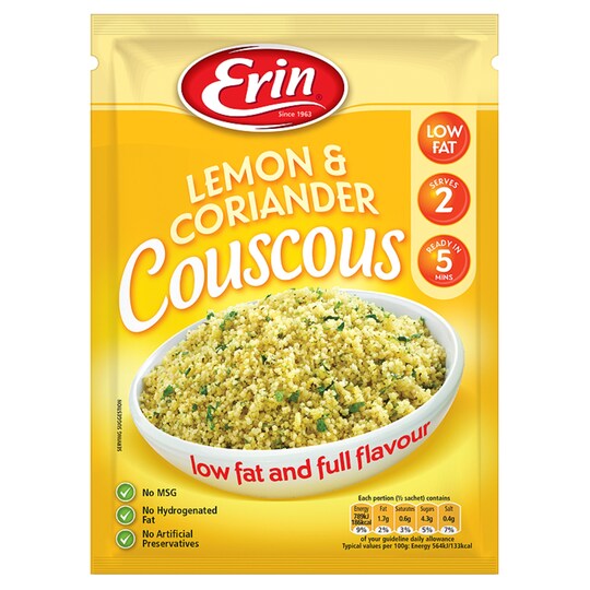 Erin Couscous Lemon And Coriander 100G Tesco Groceries