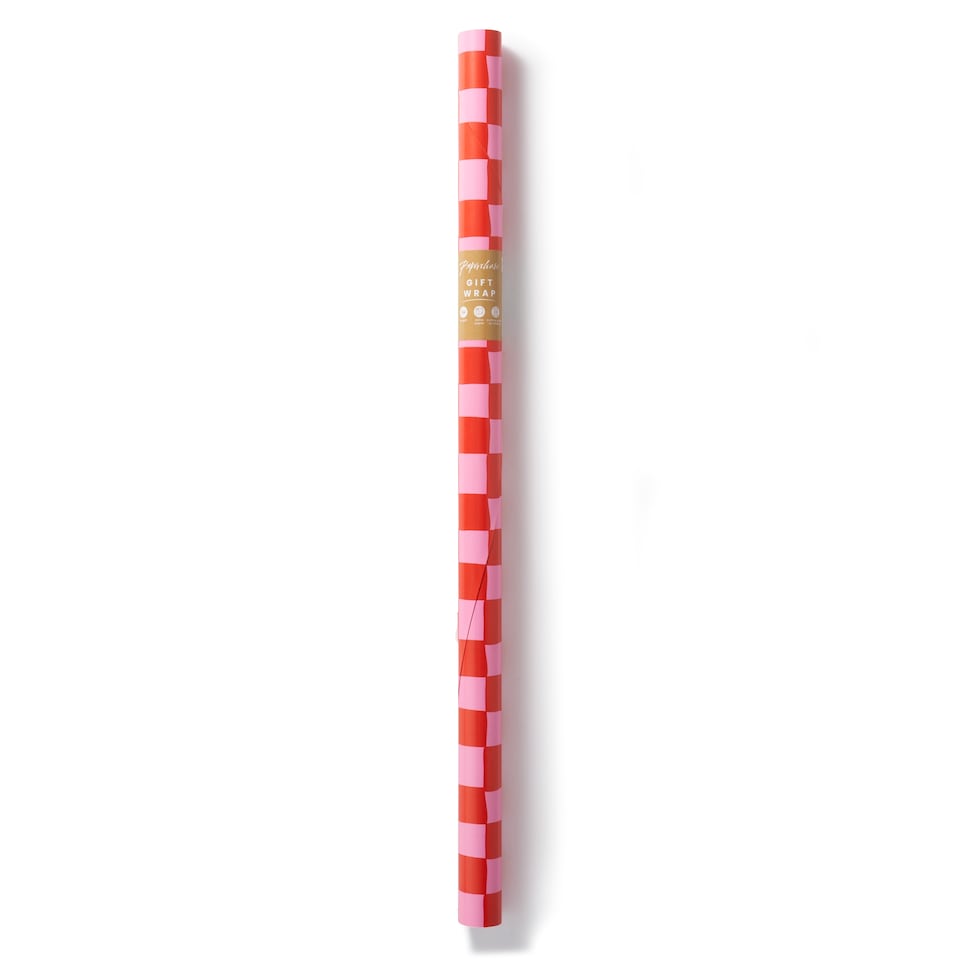 image 1 of Paperchase Christmas Checker board 3m Roll Wrap