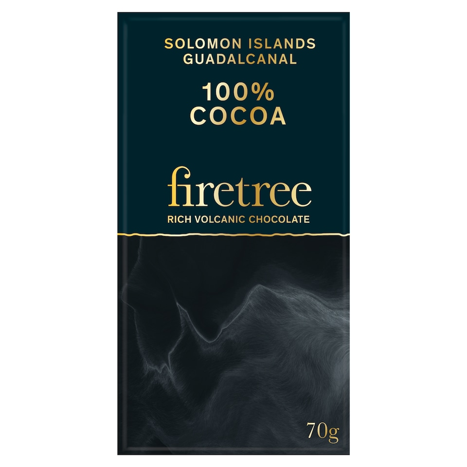 Firetree Solomon Islands, Guadalcanal 100% Cocoa Bar 70g