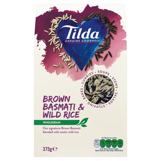 Tilda Wholegrain Basmati & Wild Rice 375G