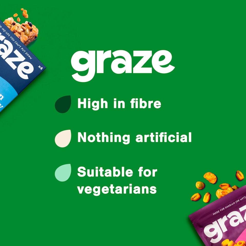 image 1 of Graze Salt & Vinegar Crunch Protein Sharing Bag Snack 100G