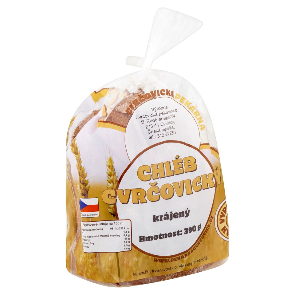 Cvrčovická pekárna Chléb cvrčovický krájený 390g