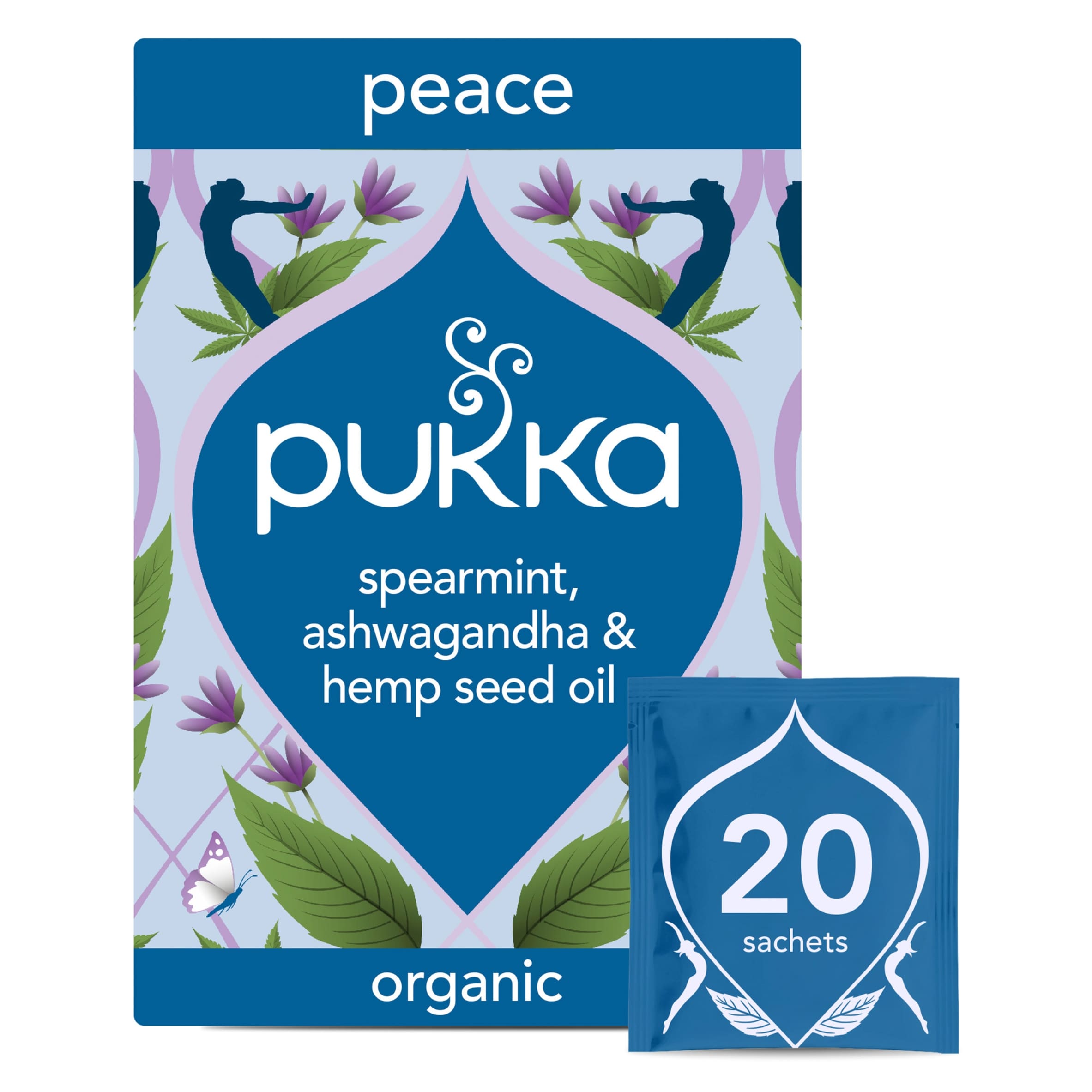 Pukka Organic Peace Herbal Tea With Chamomile 20 Herbal Tea Bags 30g