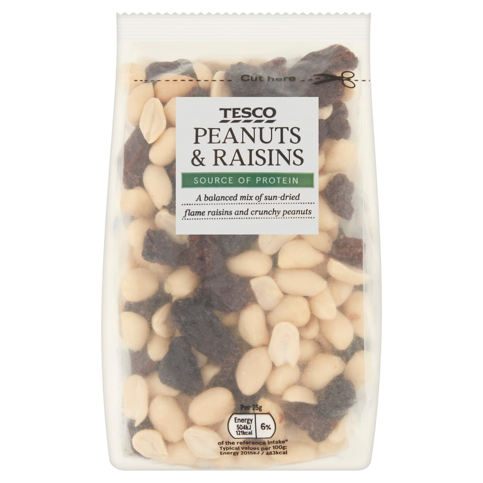 Tesco Peanuts And Raisins 300G