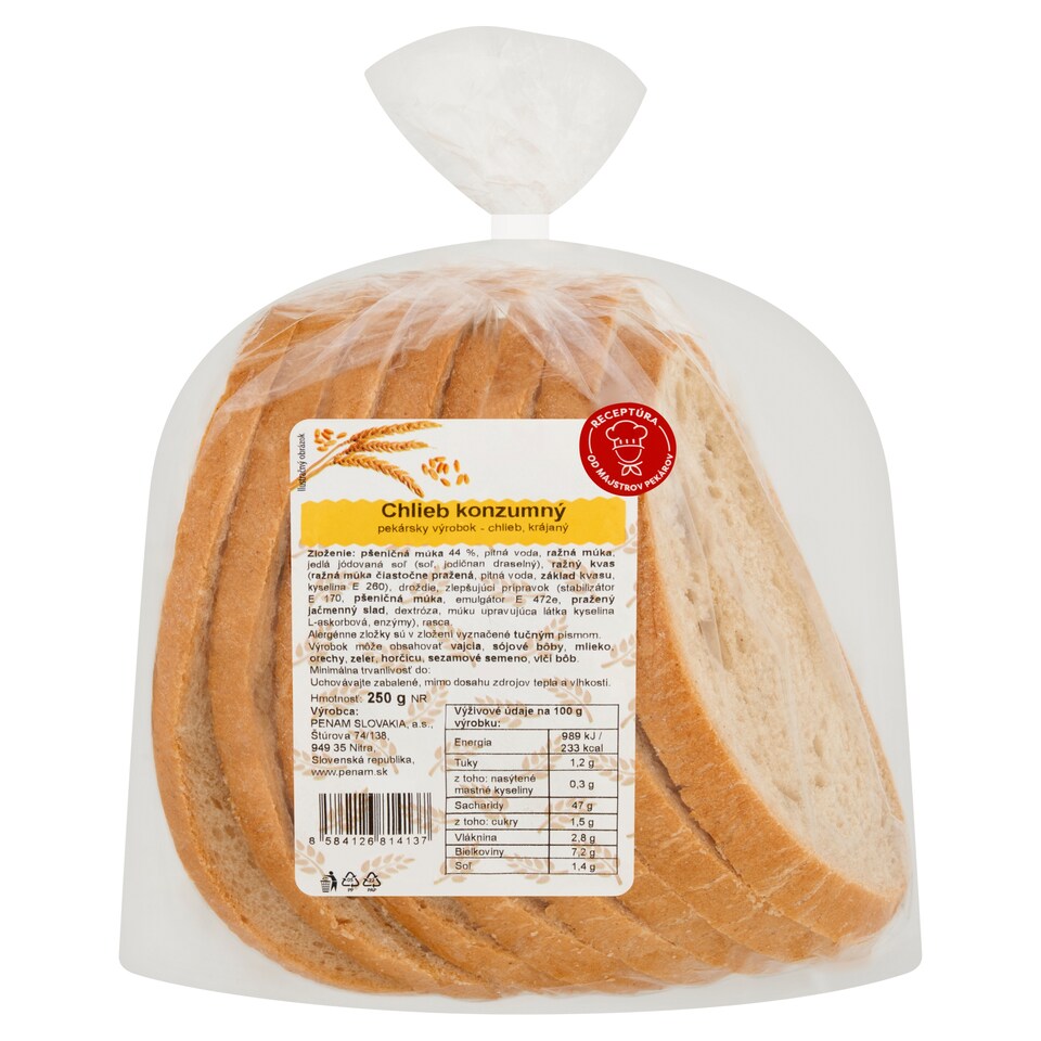 obrázok 1 z Penam Chlieb konzumný 250 g