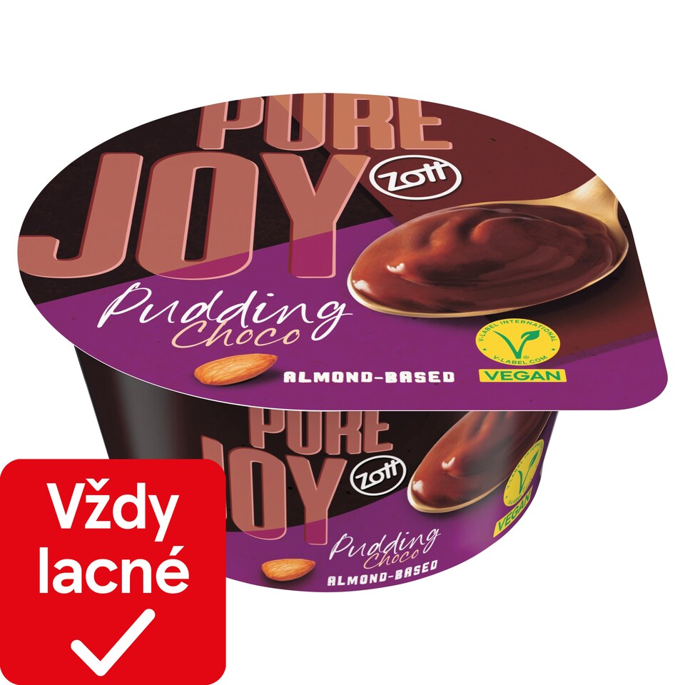 Zott Pure Joy Čokoládový puding na mandľovej báze 140 g