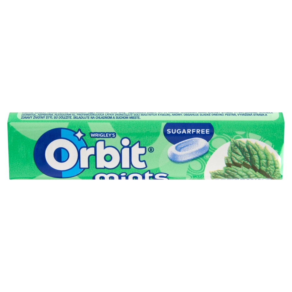image 1 of Orbit Mints Spearmint Mint Flavoured Sugar Free Unfilled Hard Candy with Sweetener 28 g