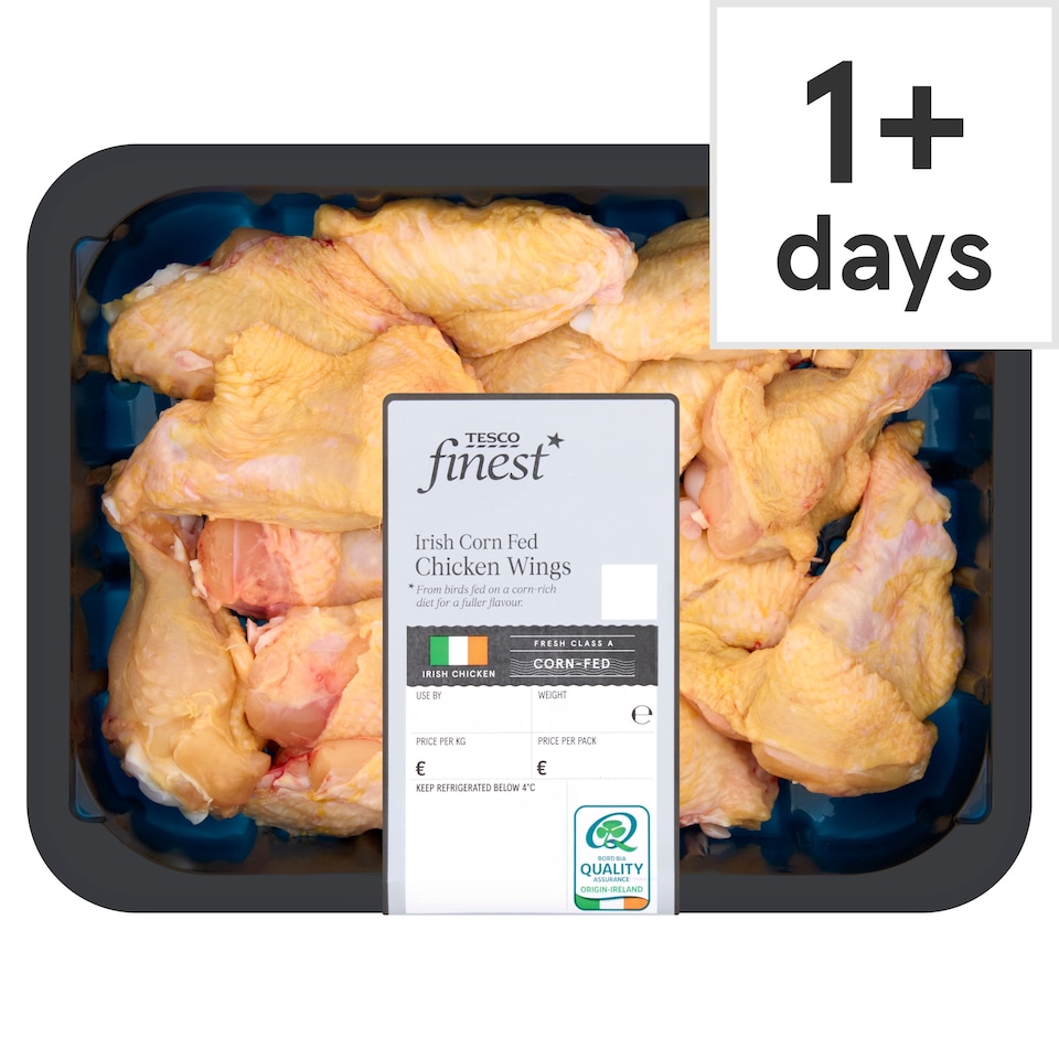 Tesco Finest Irish Corn Fed Chicken Wings 500g