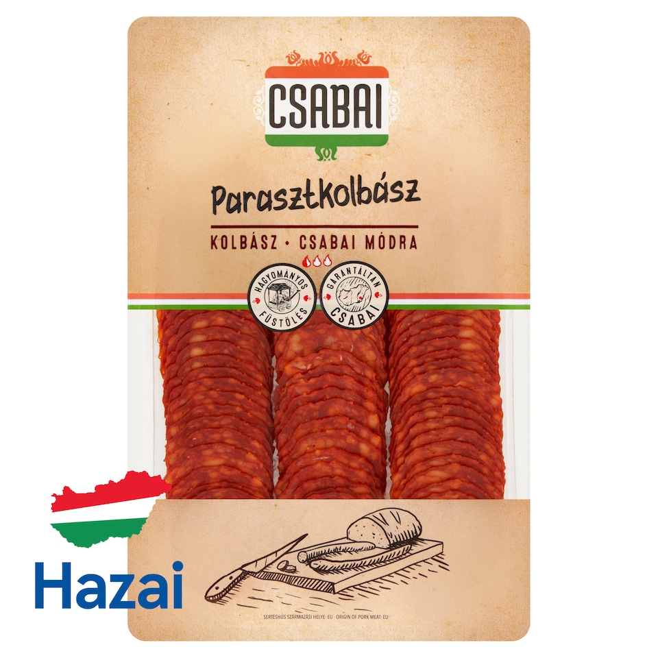 Csabahús Csabai szeletelt parasztkolbász 75 g