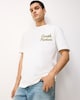 image 2 of F&F Pure Cotton Slogan T-Shirt in Ecru