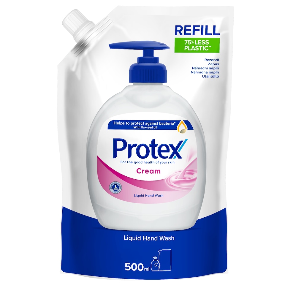 Obrázek 1 pro produkt Protex Cream tekuté mýdlo na ruce náhradní náplň 500 ml