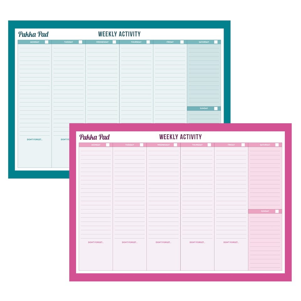 Pukka Twilight A3 Weekly Activity Planner