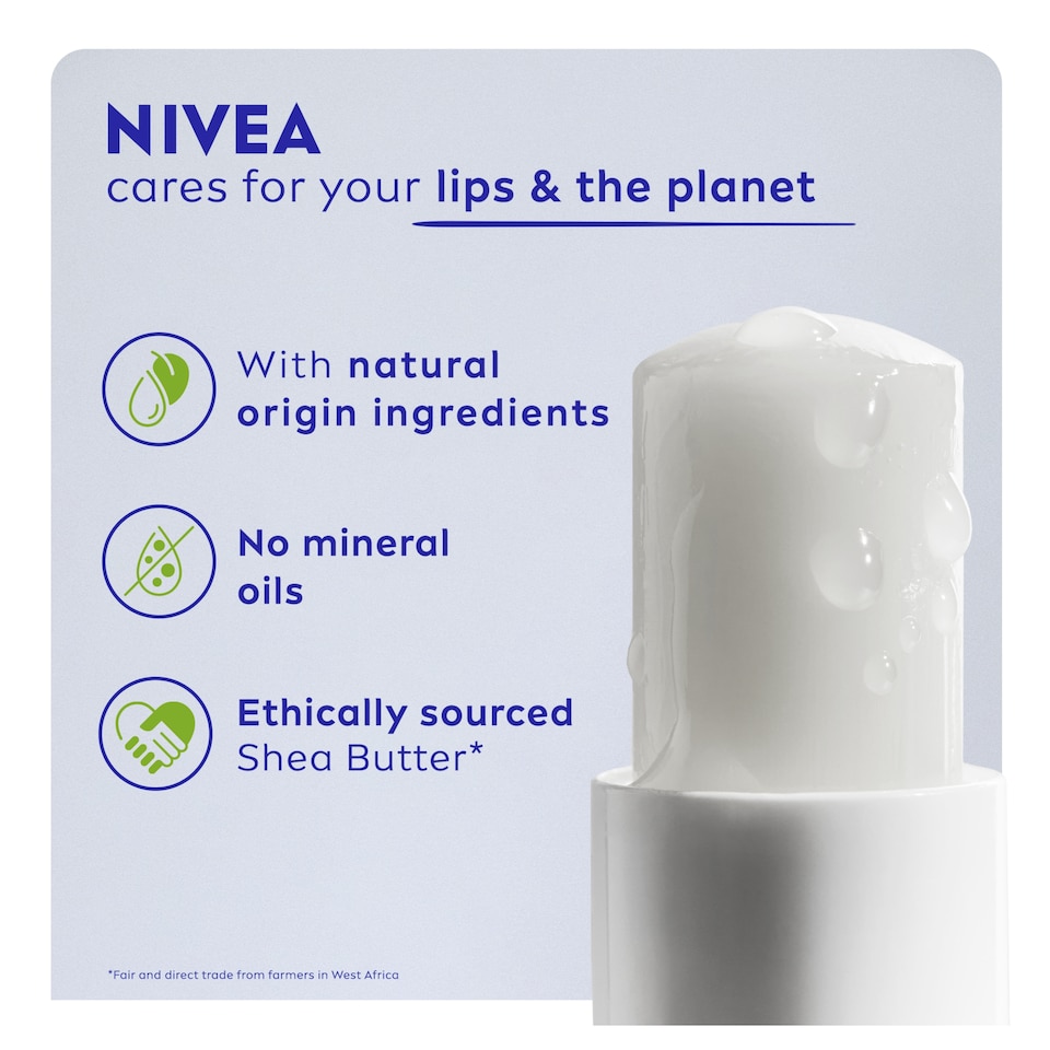 image 1 of NIVEA Hydro Care Lip Balm SPF 15 4.8g