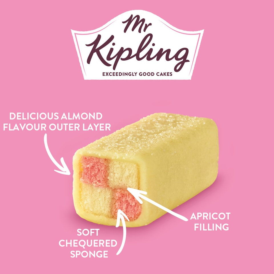 image 1 of Mr Kipling Mini Battenbergs - Apricot and Almond 5 Pack