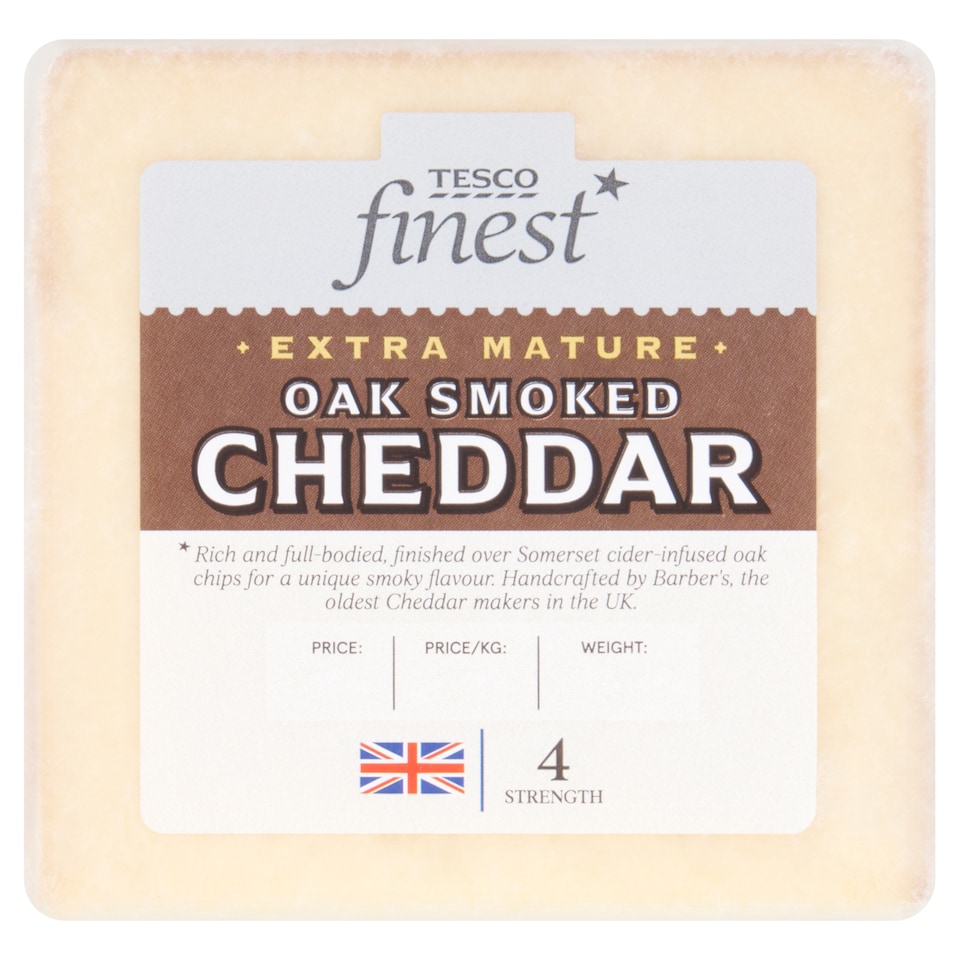 Tesco Finest Extra Mature Oak Smoked Cheddar 200g