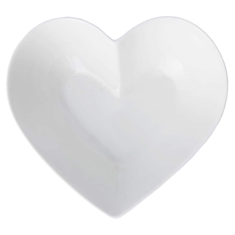 Fox & Ivy White Heart Serve Bowl Large