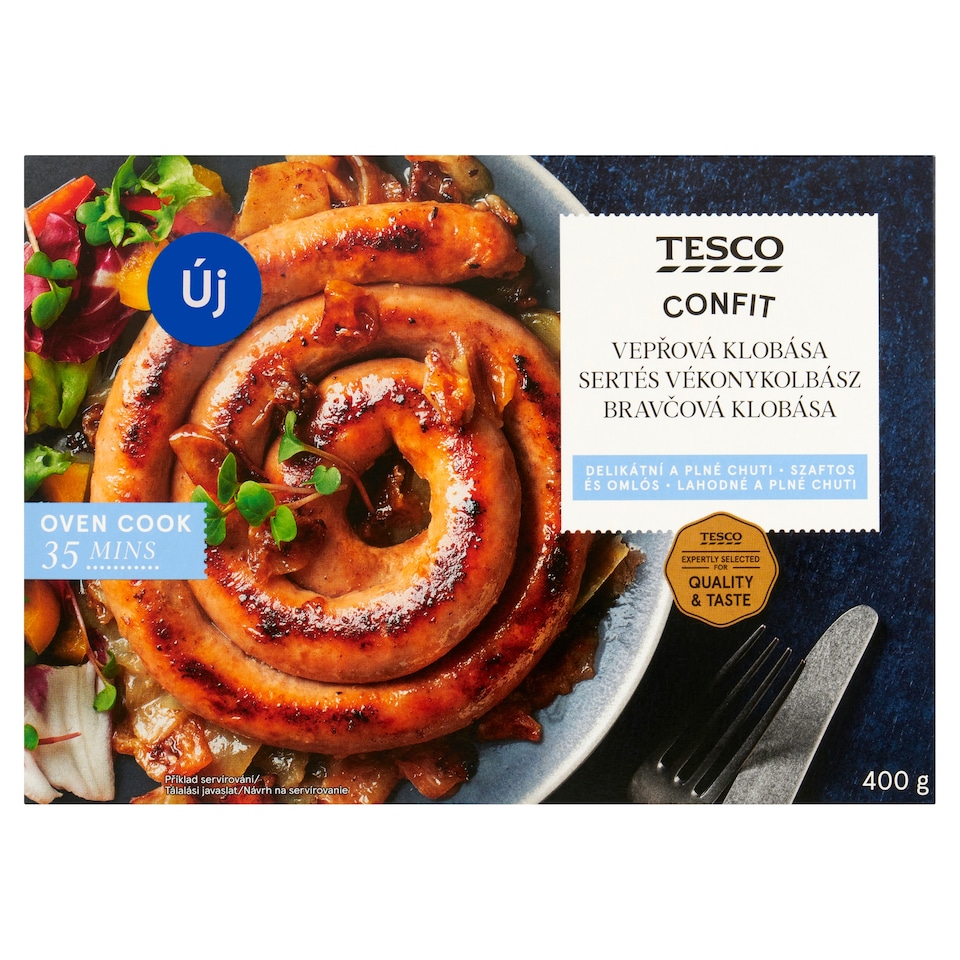 Tesco Confit Pork Confit in Fat Thin Sausage with Red Onion 400 g