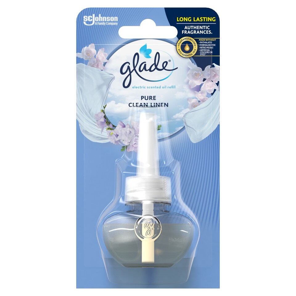 image 1 of Glade Scented Oil Plug In Air Freshener Refill Clean Linen 20ml