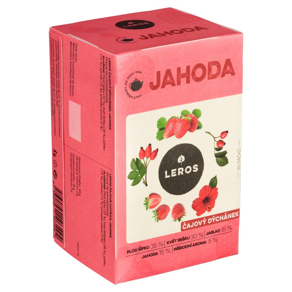 obrázok 1 z Leros Čajová chvíľka jahoda 20 x 2 g (40 g)