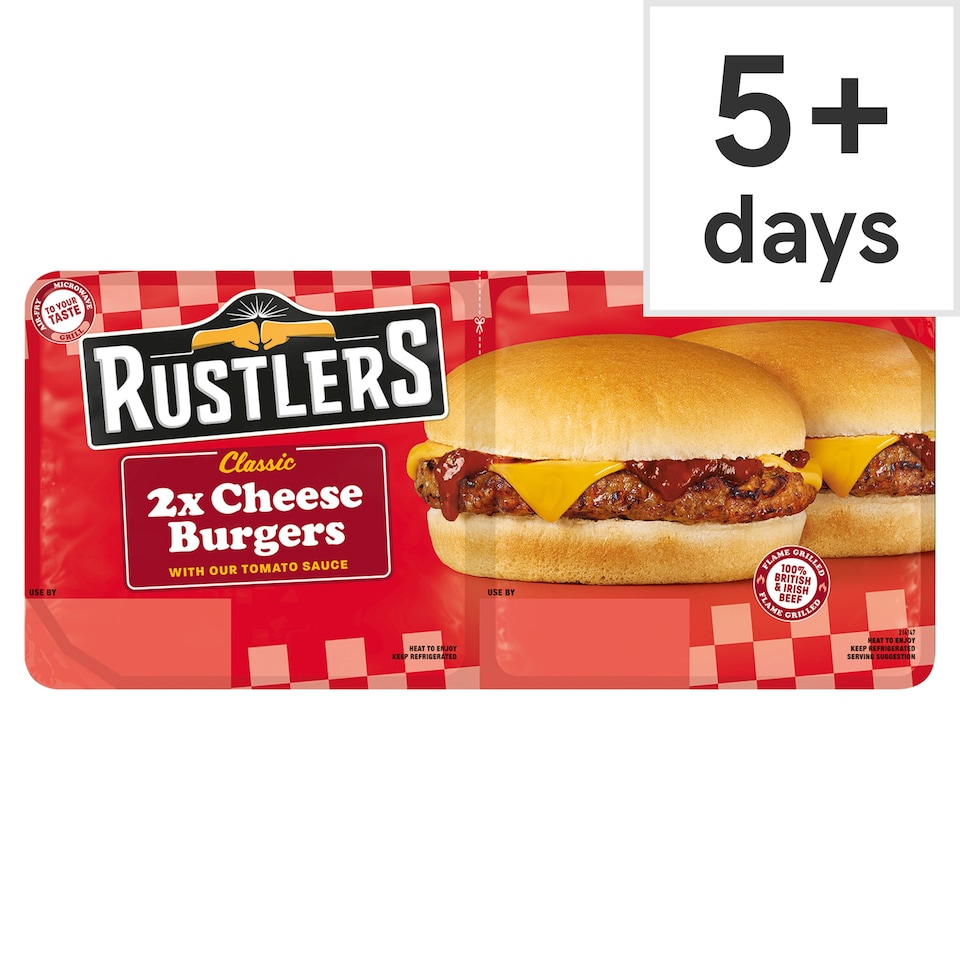 Rustlers 2 Classic Cheeseburgers 222g