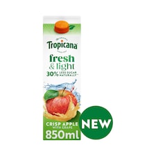 Tropicana Fresh & Light Crisp Apple juice Drink 850ml