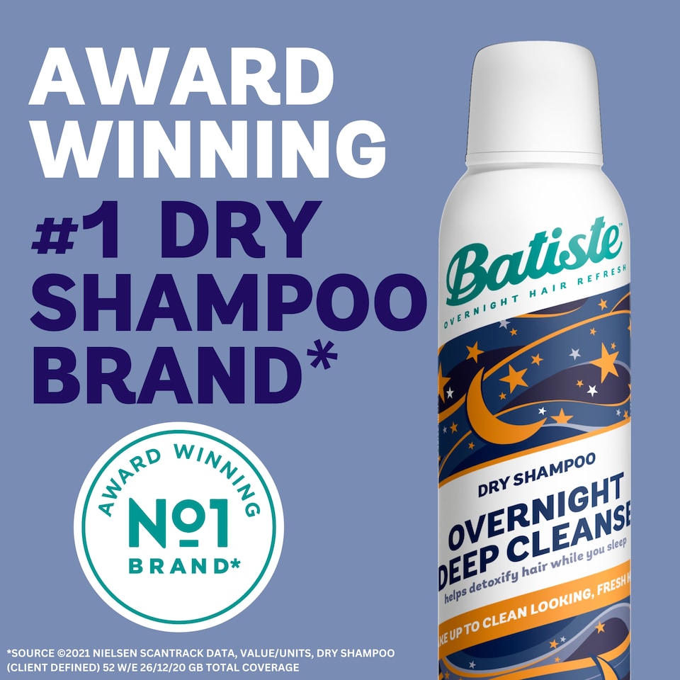 image 1 of Batiste Dry Shampoo Over Night Cleanse 200Ml
