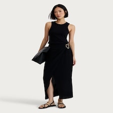 F&F Buckle Split Hem Midi Co-ord Skirt in Black