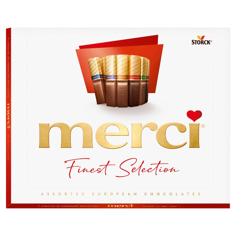 merci Finest Selection výber plnených a neplnených čokoládových praliniek 250 g