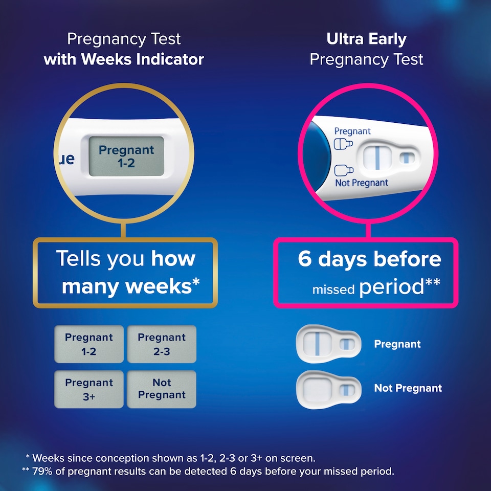 image 1 of Clearblue Triple Check & Date Pregnancy Test Combo Pack with 3 Tests