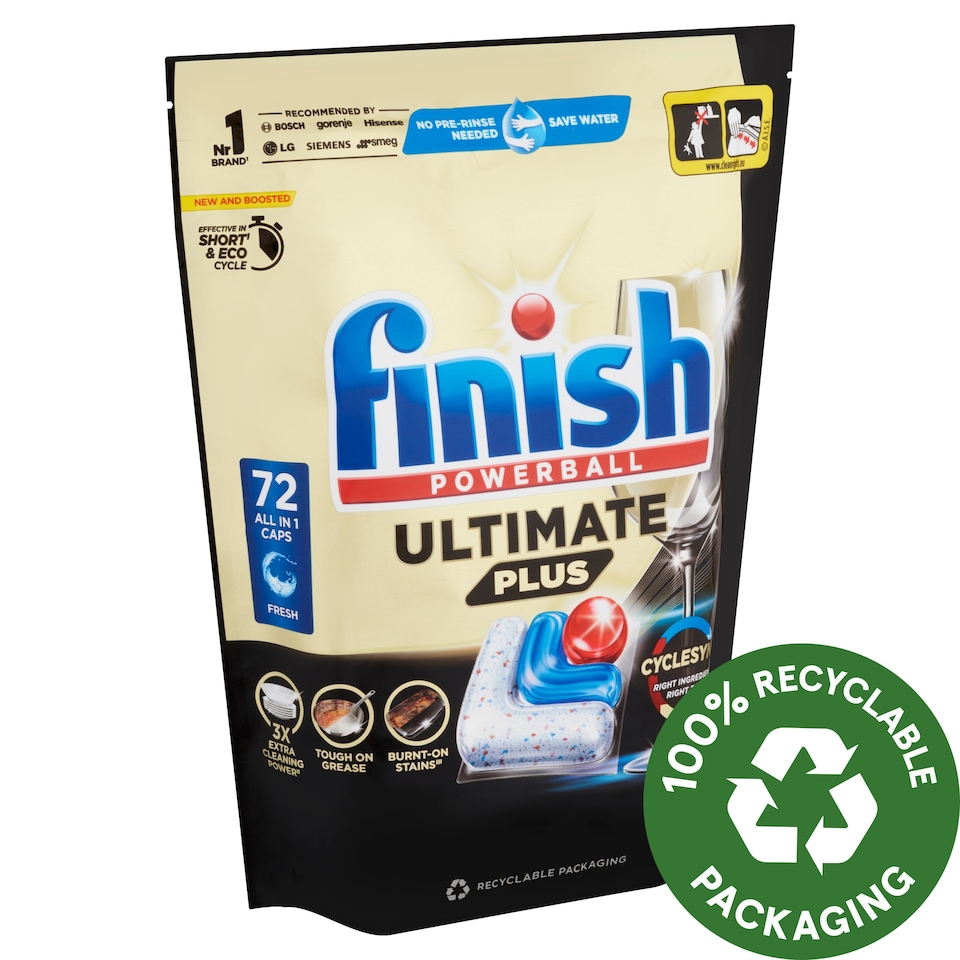 Finish Powerball Ultimate Plus Fresh mosogatógép kapszula 72 db 878 g