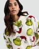 image 2 of The Grinch Fleece Pyjama Hoodie in Cream