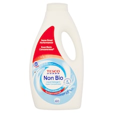 Tesco Non Bio Liquid Detergent Super Concentrated 60W 1.5L 