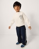 image 1 of F&F Boys 2-Piece Cotton Rich Slogan Sweatshirt and Joggers Set in Cream