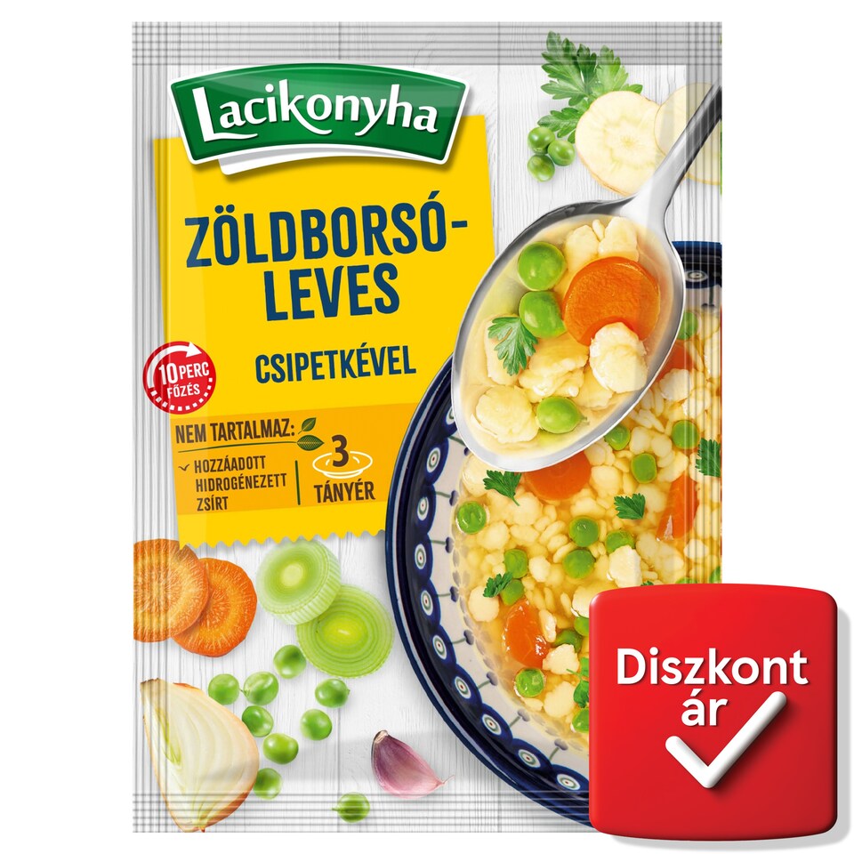 Lacikonyha zöldborsóleves csipetkével 77 g  1. kép