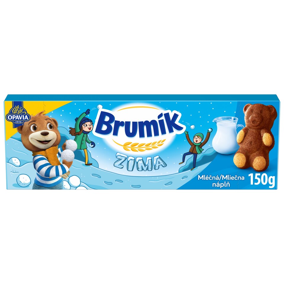 Opavia Brumík Mliečna náplň jemné pečivo 150 g