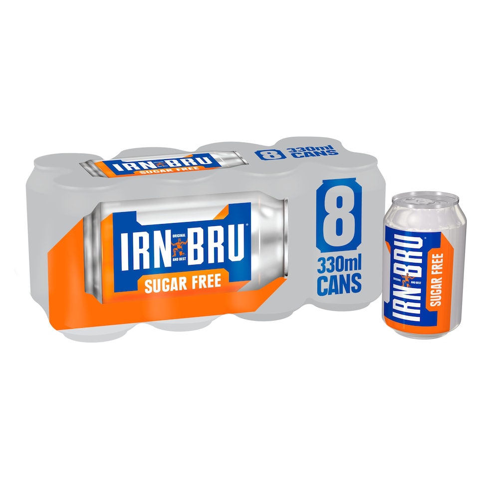 image 1 of Barr Sugar Free Irn-Bru 8 X 330 Ml Pack