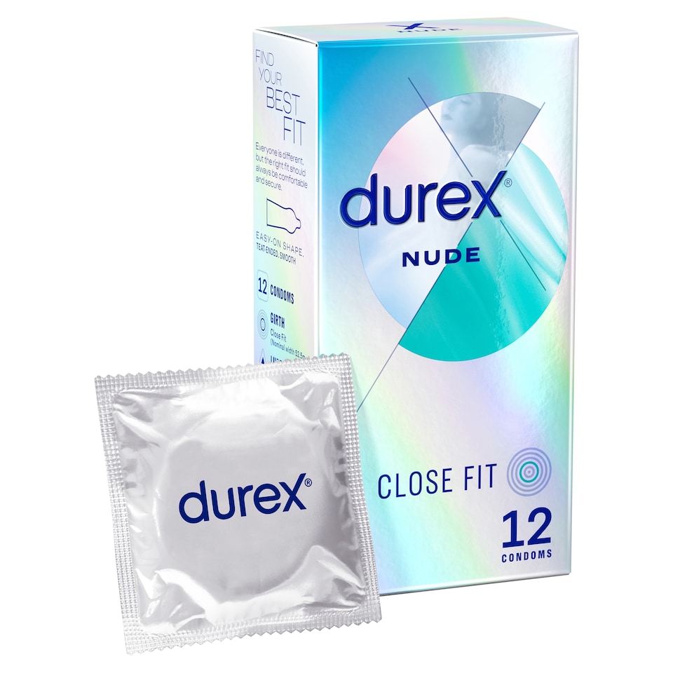 image 1 of Durex Nude Ultra Thin Condoms Enhanced Sensitivity Close Fit 12s 