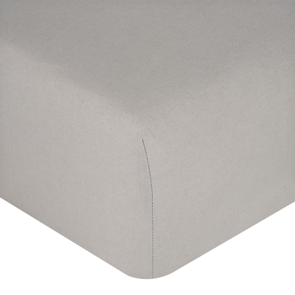F&F Home Mid Grey Cotton Rich Fitted Sheet King