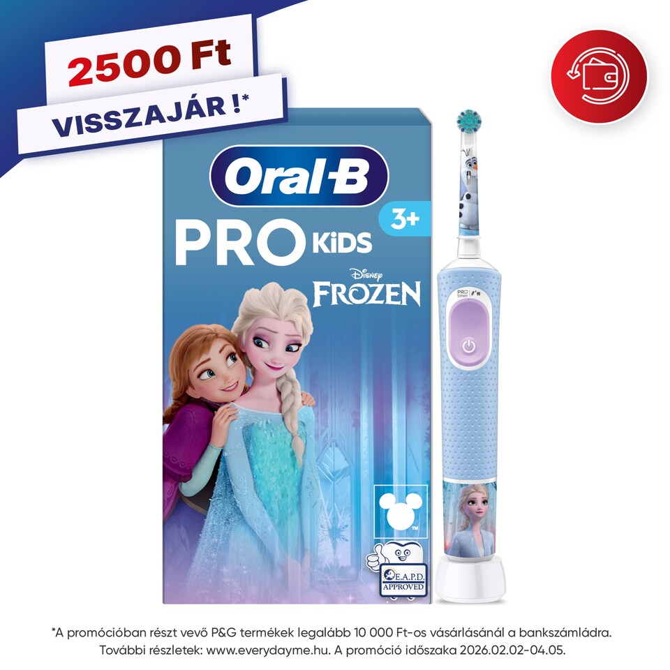 Oral-B Pro Kids Jégvarázs Elektromos Fogkefe Braun Tervezéssel