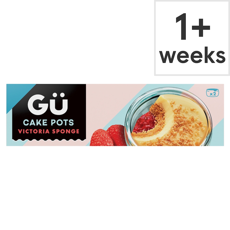 Gu Victoria Sponge Cake Pots 2 x 74g