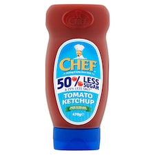 Chef Reduced Sugar & Salt Ketchup 470G