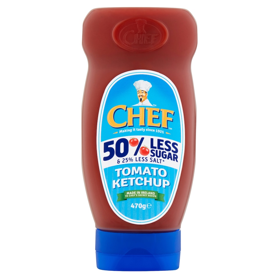 Chef Reduced Sugar & Salt Ketchup 470G