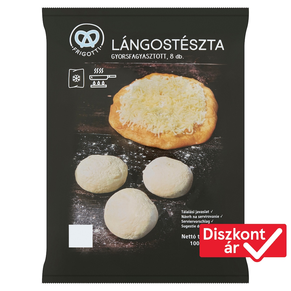 Frigotti gyorsfagyasztott lángos tészta 8 db 1000 g